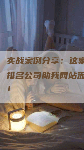 实战案例分享：这家SEO排名公司助我网站流量翻倍！-网站排名优化网