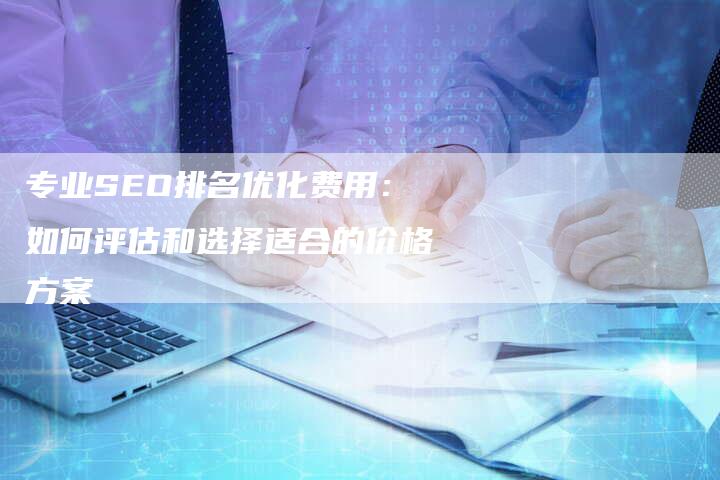 专业SEO排名优化费用：如何评估和选择适合的价格方案