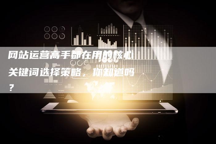 网站运营高手都在用的核心关键词选择策略，你知道吗？-网站排名优化网