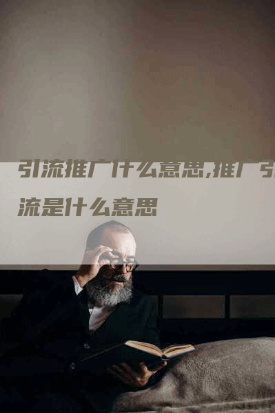 引流推广什么意思,推广引流是什么意思