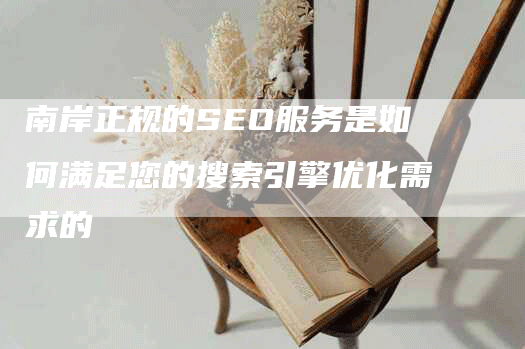 南岸正规的SEO服务是如何满足您的搜索引擎优化需求的