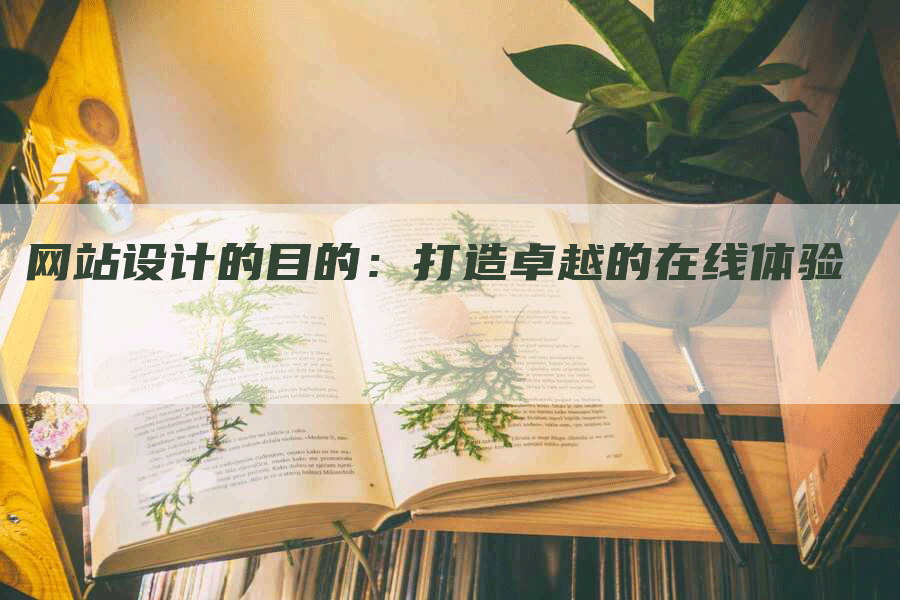 网站设计的目的：打造卓越的在线体验-网站排名优化网
