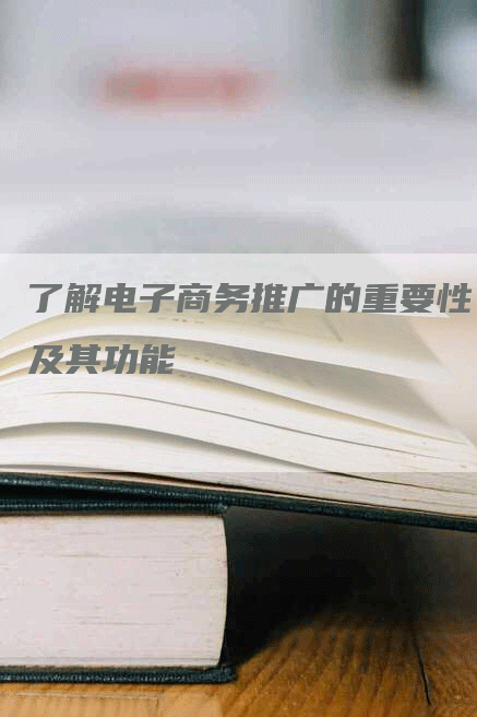 了解电子商务推广的重要性及其功能-网站排名优化网