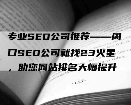 专业SEO公司推荐——周口SEO公司就找23火星，助您网站排名大幅提升