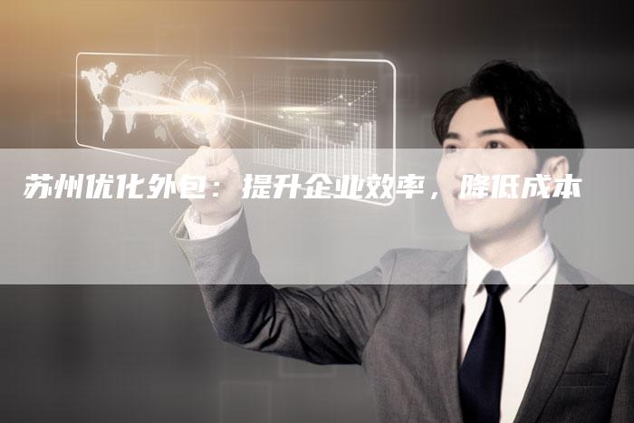 苏州优化外包：提升企业效率，降低成本-网站排名优化网