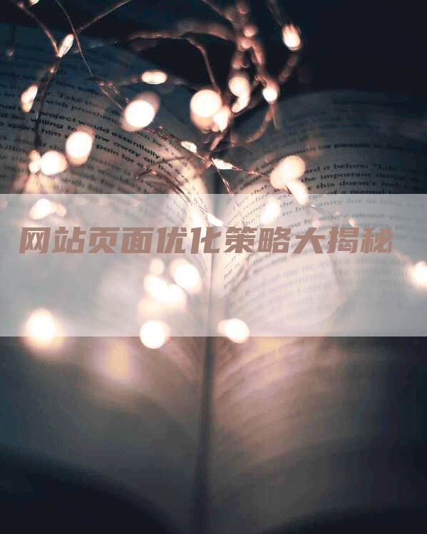 网站页面优化策略大揭秘