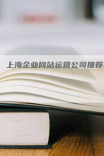 上海企业网站运营公司推荐