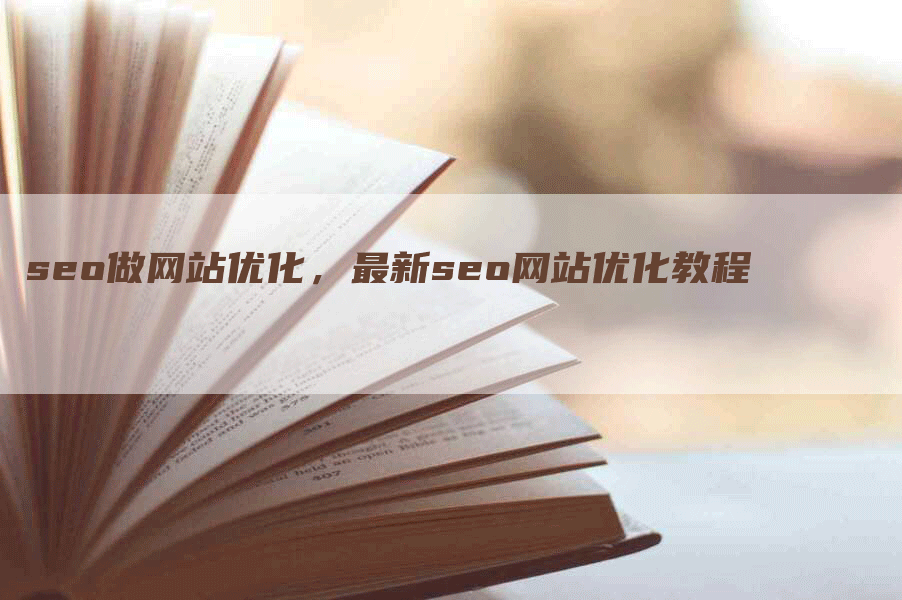 seo做网站优化，最新seo网站优化教程