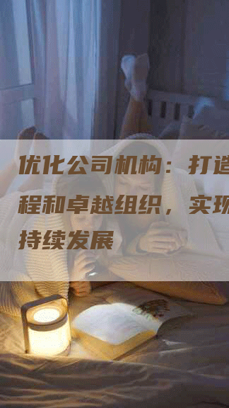 优化公司机构：打造高效流程和卓越组织，实现企业的持续发展