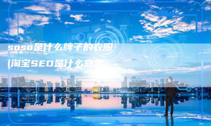 soso是什么牌子的衣服(淘宝SEO是什么意思)