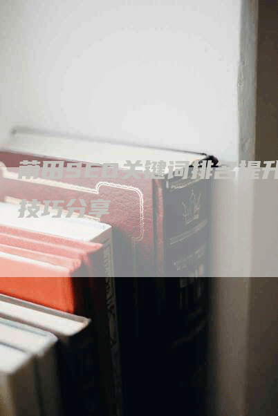 莆田SEO关键词排名提升技巧分享-网站排名优化网